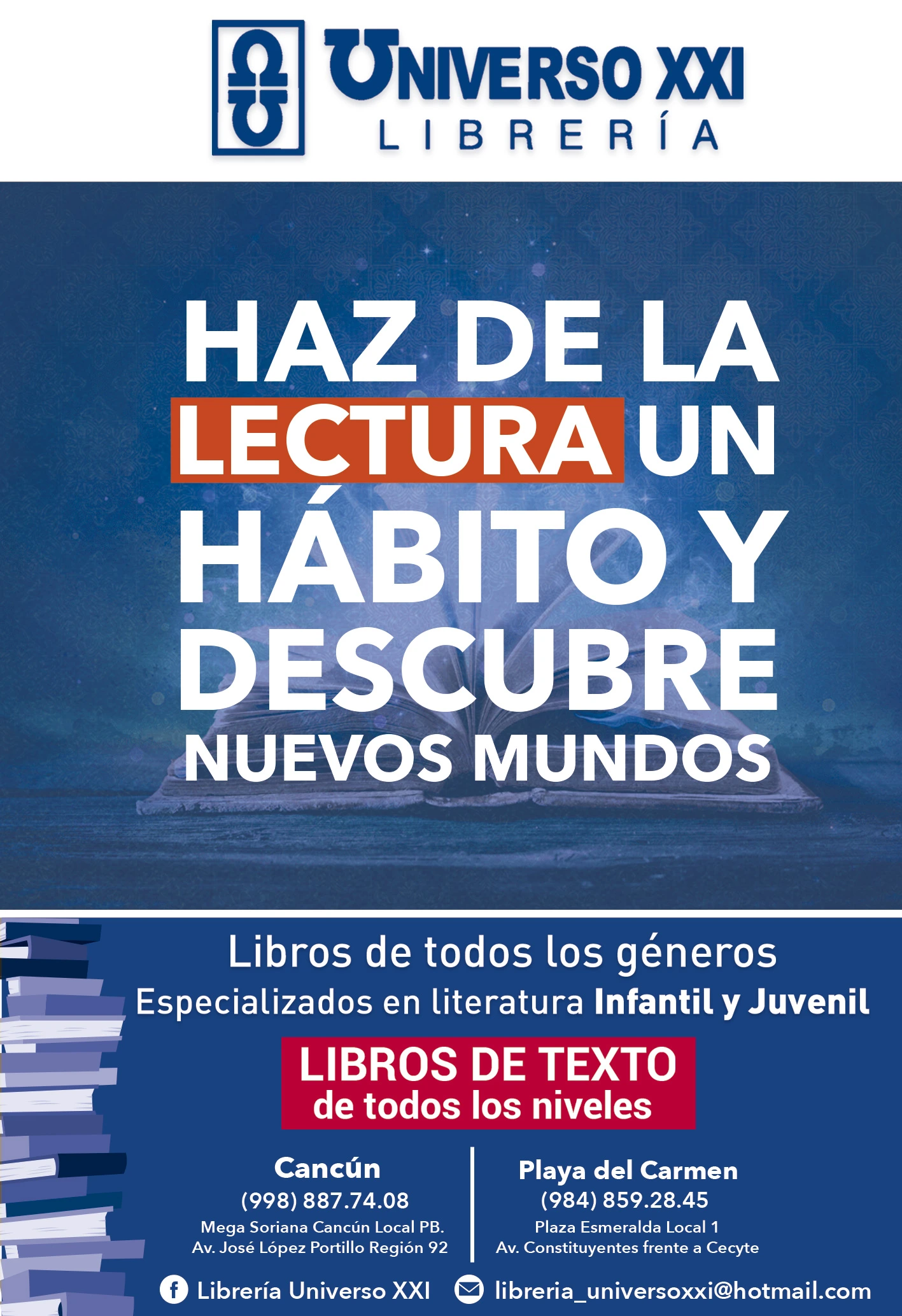 Imagen banner de Librería Universo XXI