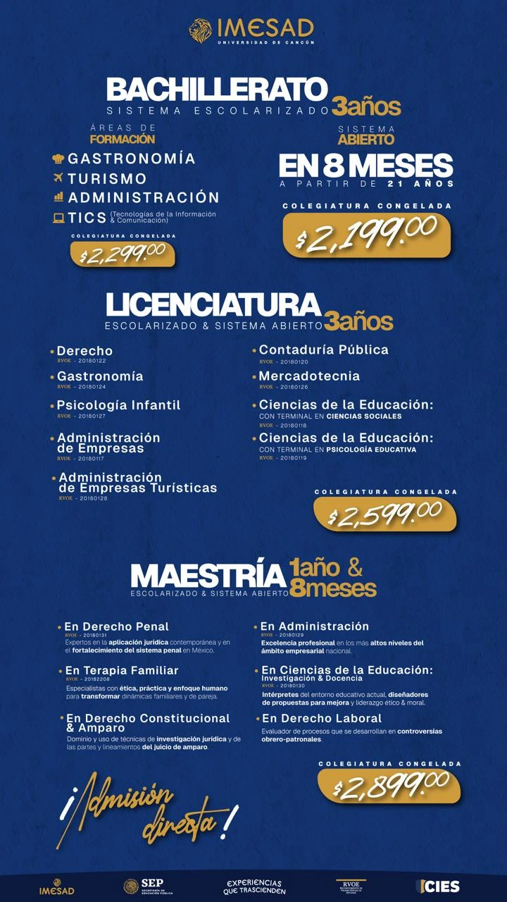 Imagen banner de Imesad Campus Cancún