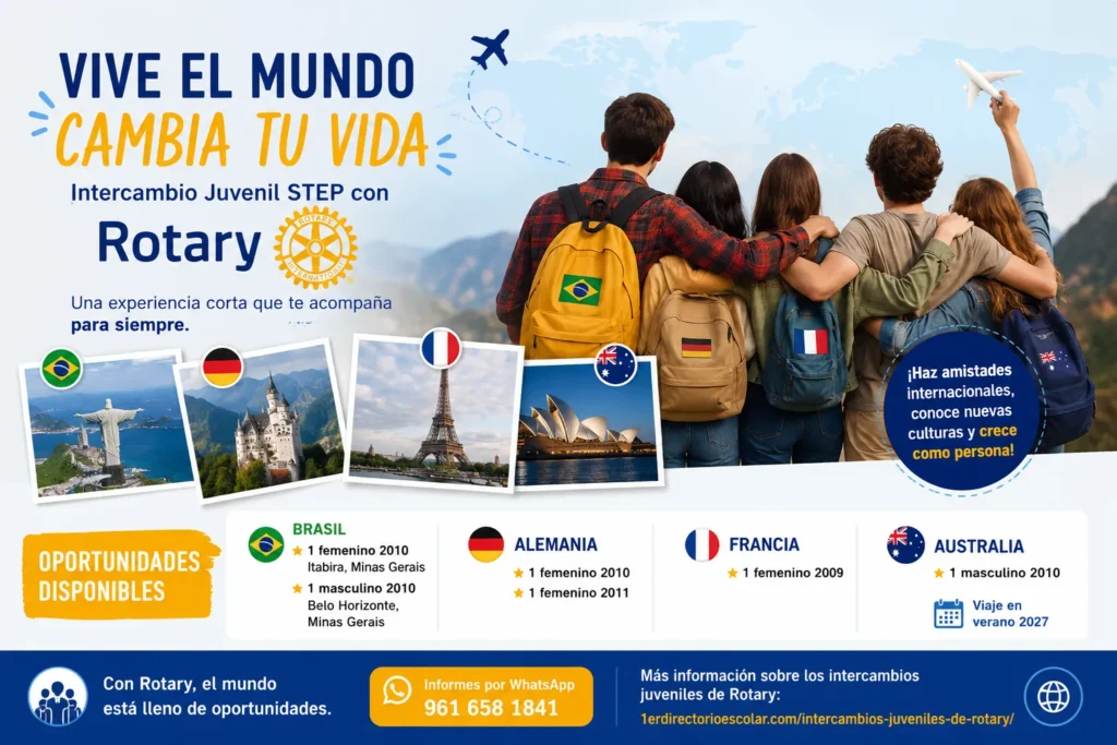 Nuevas oportunidades de intercambio juvenil STEP con Rotary